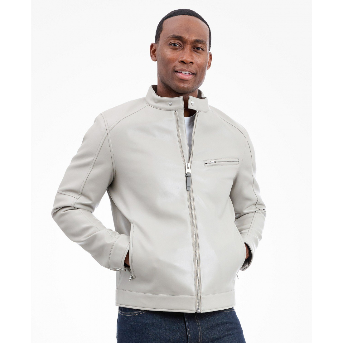 Veste en cuir 'Moto' pour Hommes