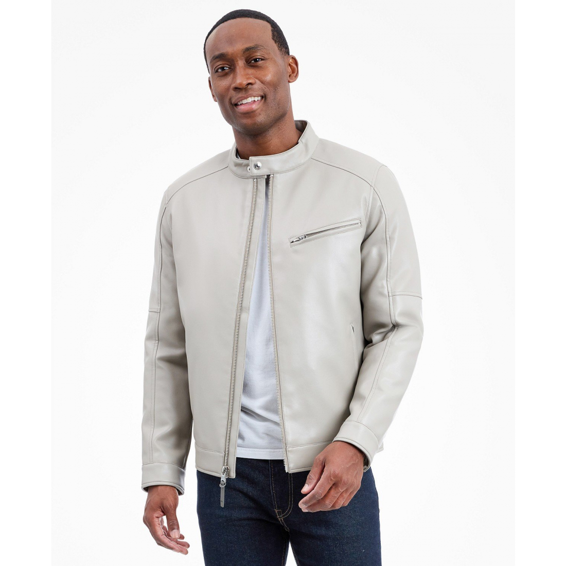 Veste en cuir 'Moto' pour Hommes