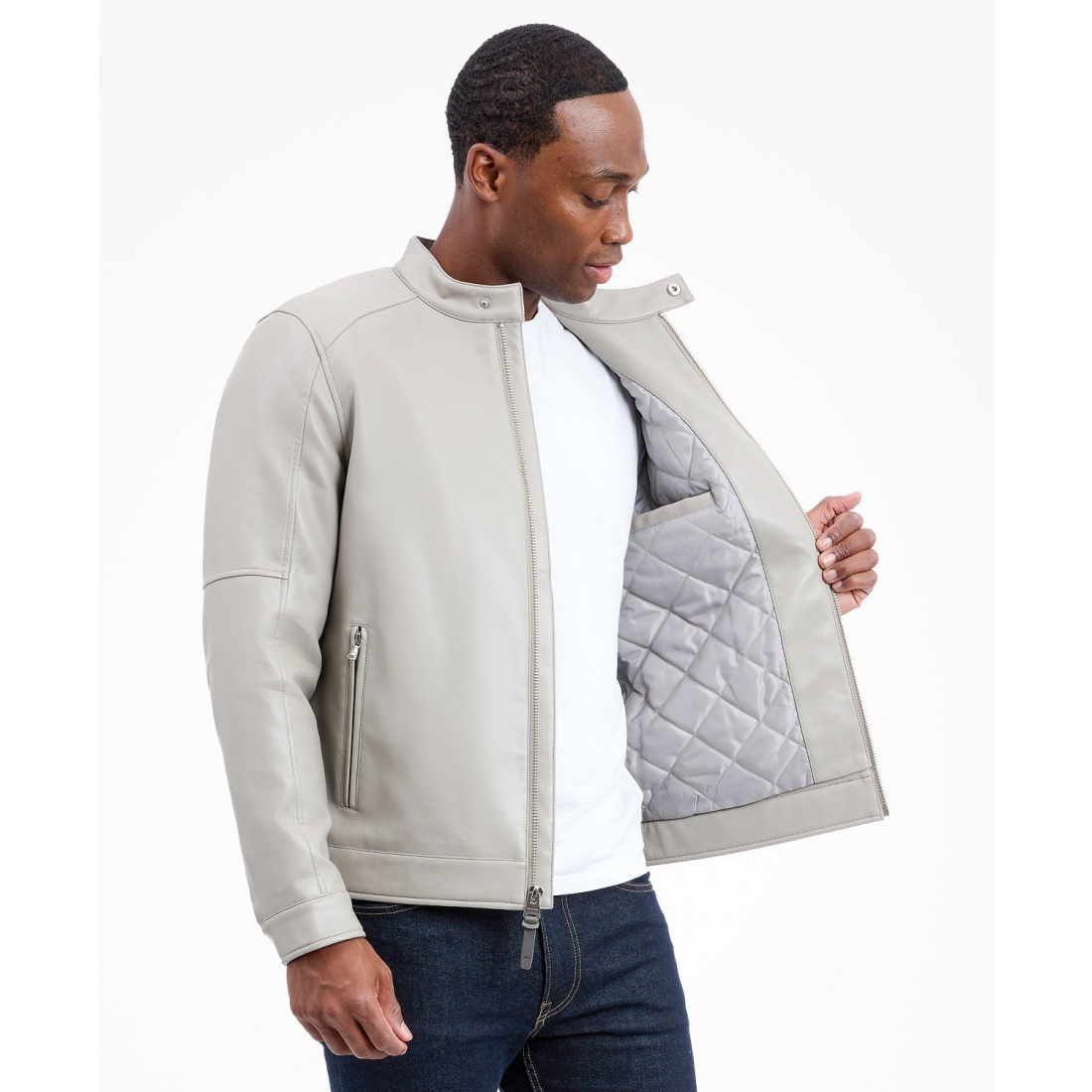 Veste en cuir 'Moto' pour Hommes