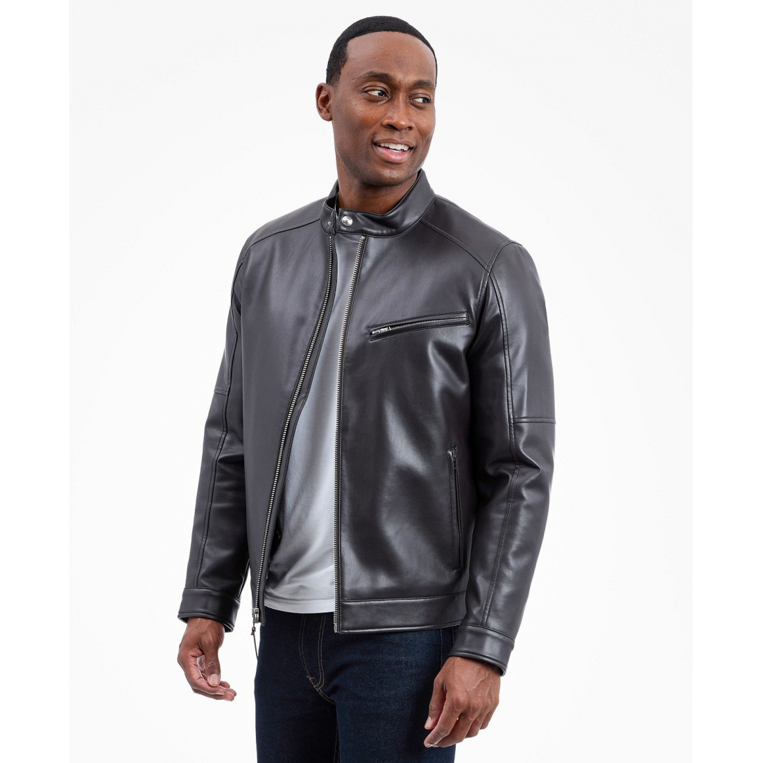 Veste en cuir 'Moto' pour Hommes