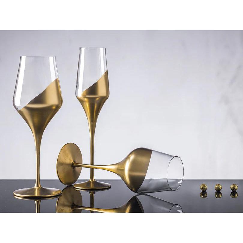 'Goblet Acqua Alloro' Glass Set  - 300 ml, 6 Pieces