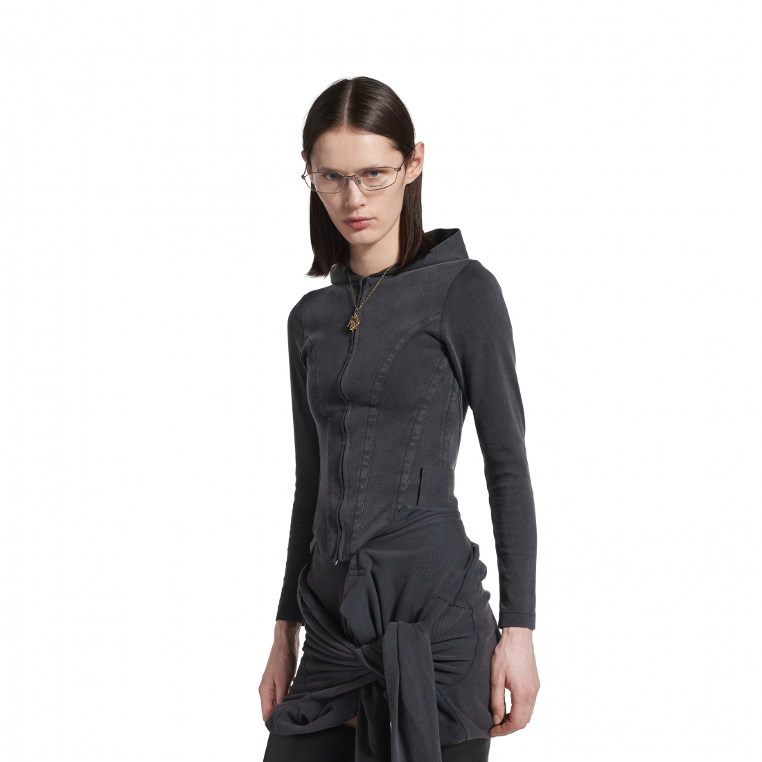 Women's 'Corseted Zip-Up' Hoodie