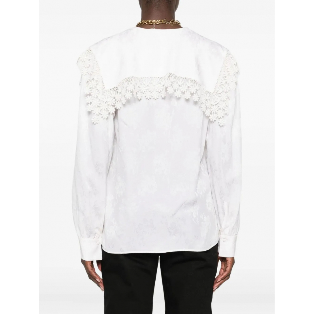 Chemise 'Floral-Lace Trimmed' pour Femmes