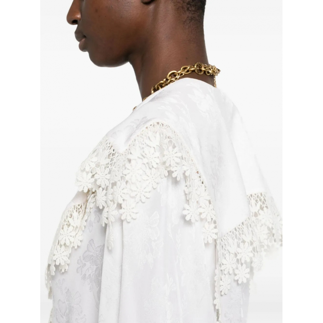 Chemise 'Floral-Lace Trimmed' pour Femmes