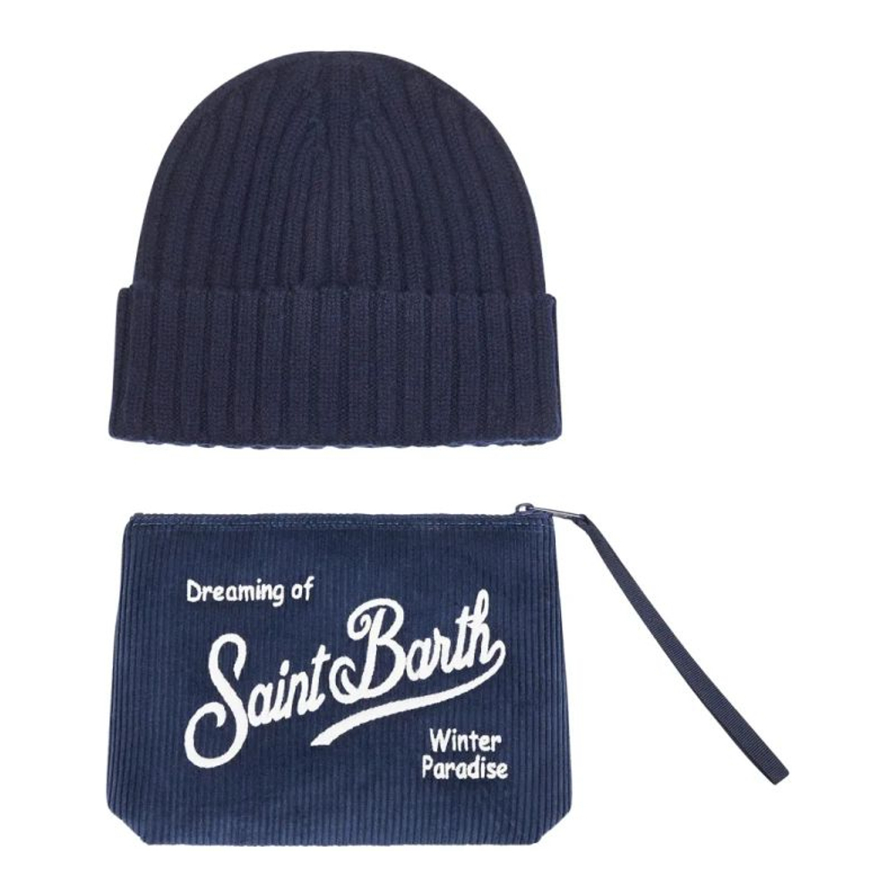 Ensemble bonnet et pochette 'Christmas Box' pour Hommes - 2 Pièces