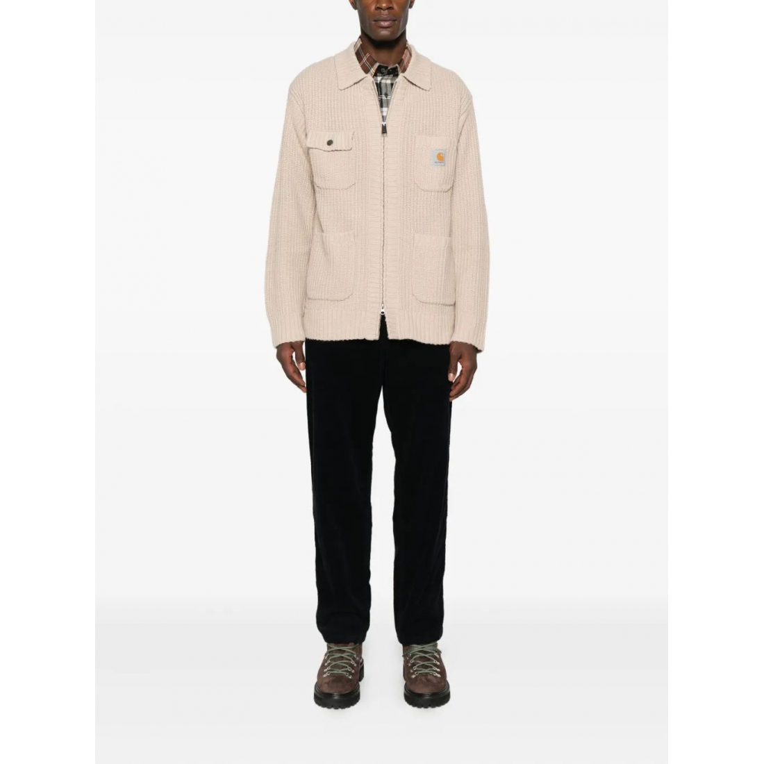 Cardigan 'Logo Patch Zip Chore' pour Hommes