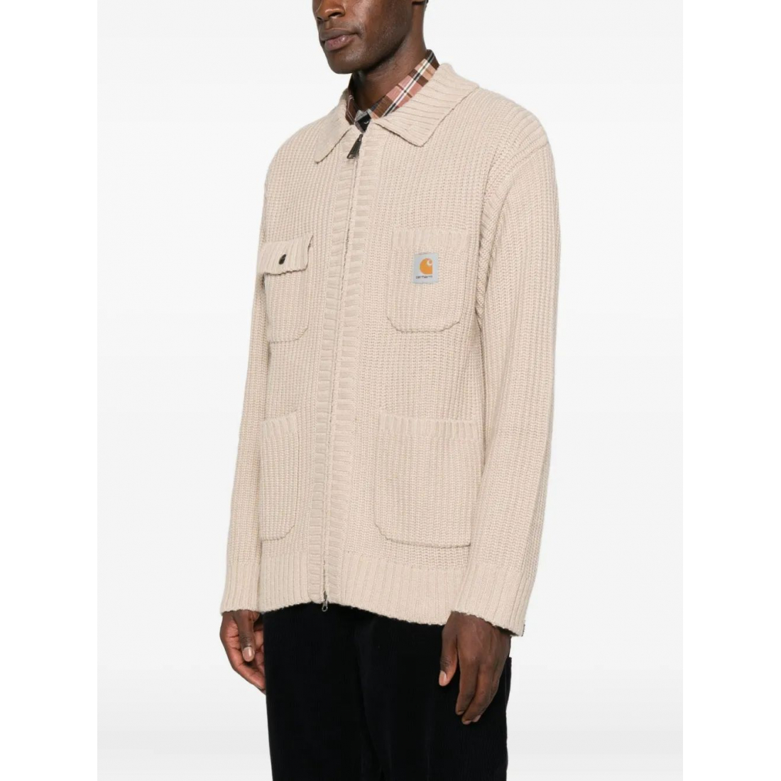 Cardigan 'Logo Patch Zip Chore' pour Hommes