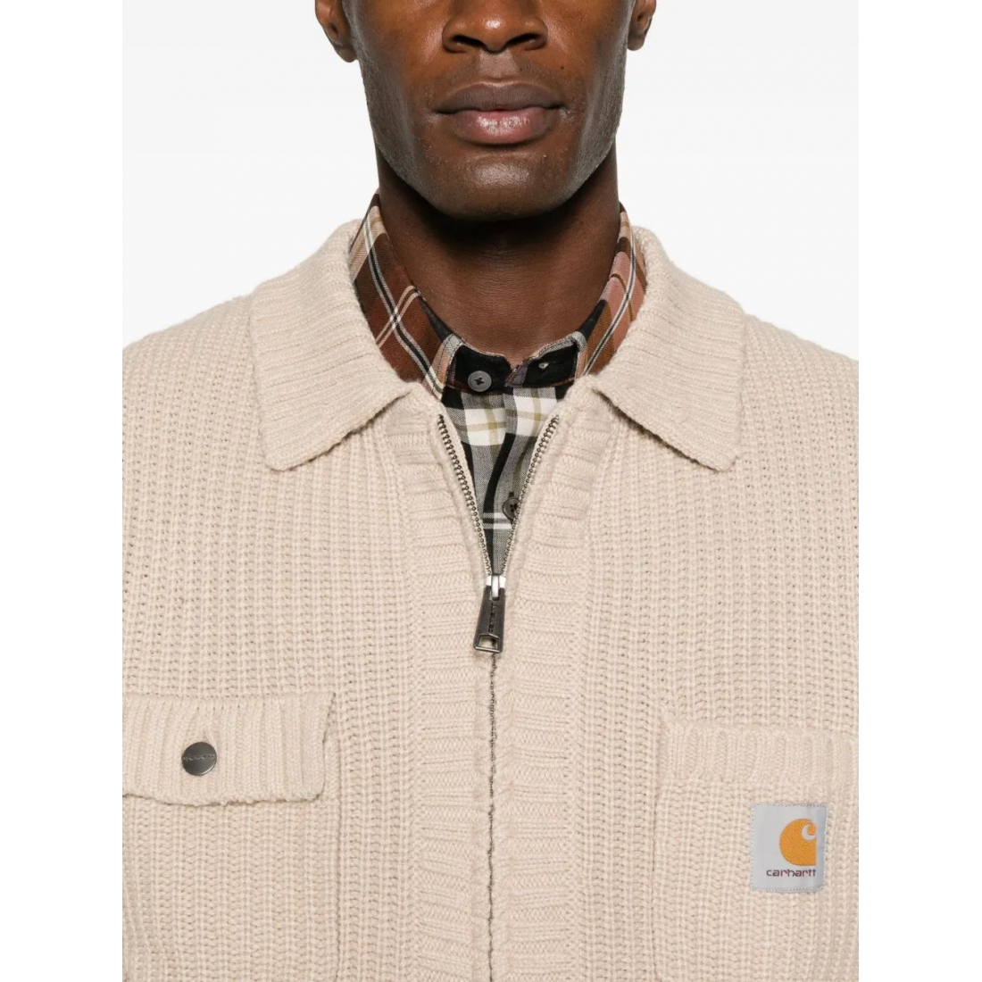 Cardigan 'Logo Patch Zip Chore' pour Hommes