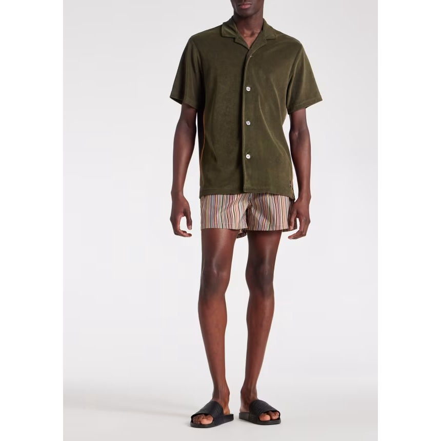 'Signature Stripe-Print' Badeshorts für Herren