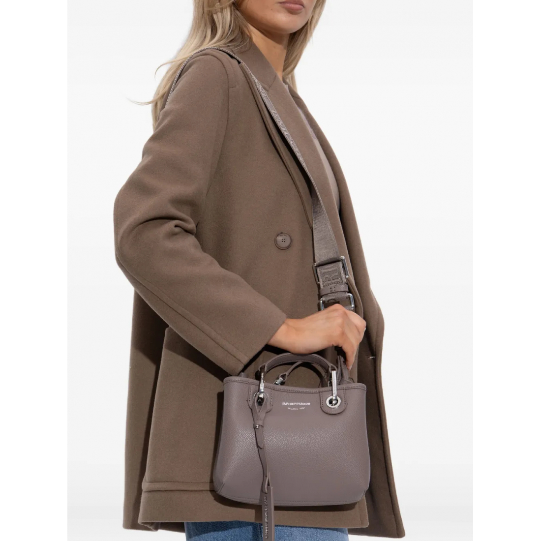 'Small Logo-Plaque Top-Handle' Tote Handtasche für Damen