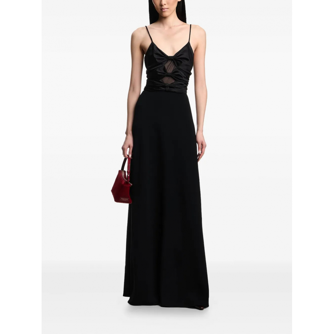 'Bow-Embellished' Maxi Kleid für Damen