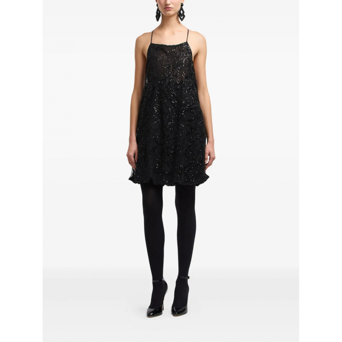 Robe mini 'Sequin-Embellished Backless' pour Femmes