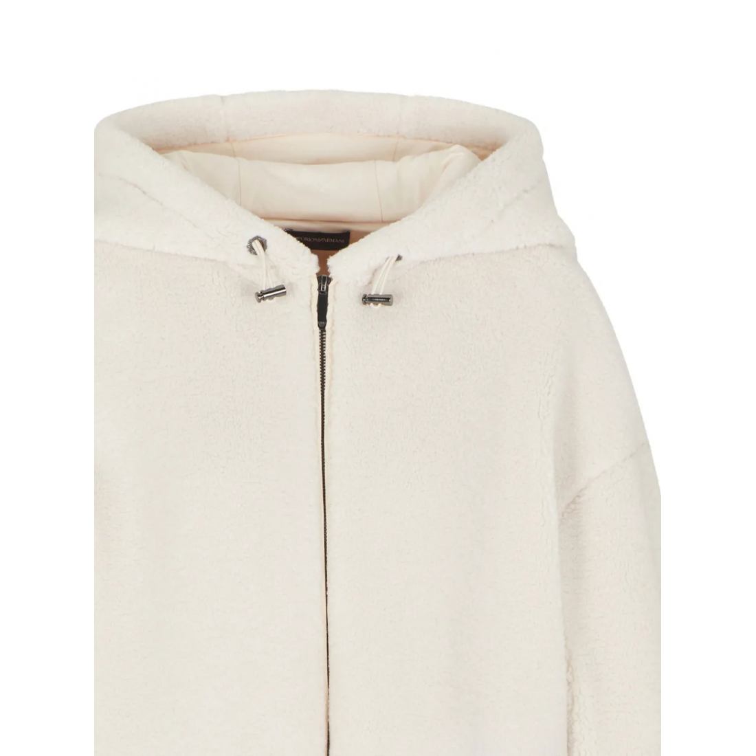 'Fleece-Texture Hooded' Jacke für Damen