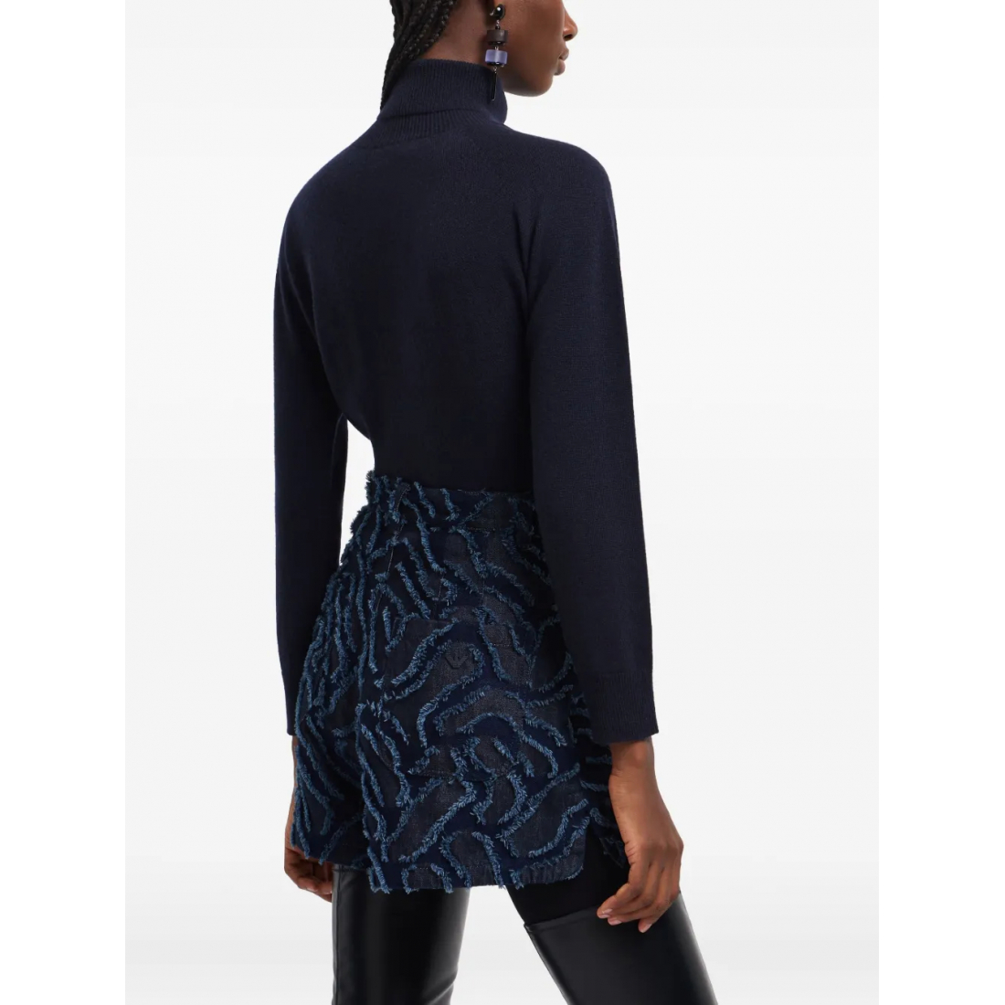 'Frayed Patterned' Shorts für Damen