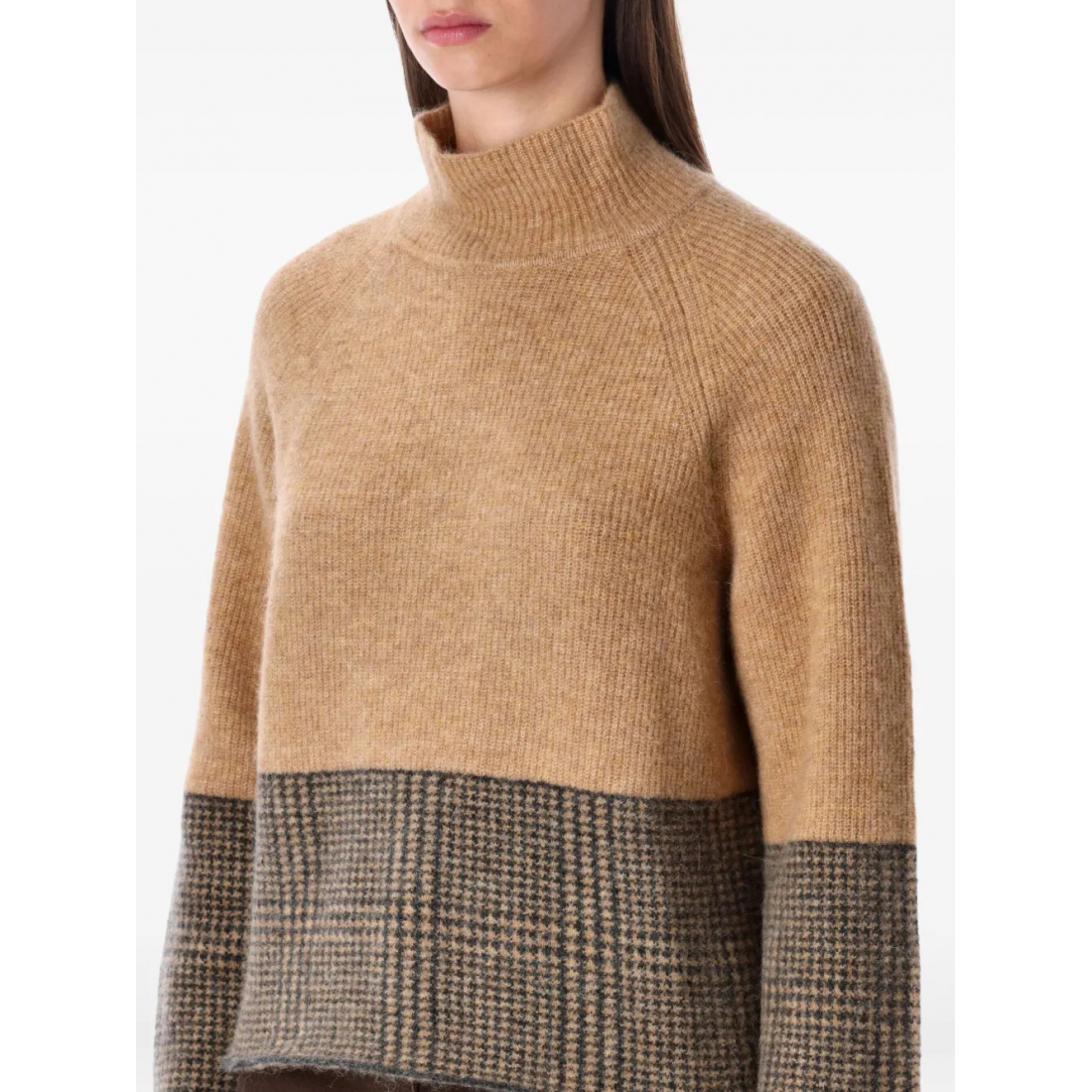 Pull à col roulé 'Check Knitwear' pour Femmes