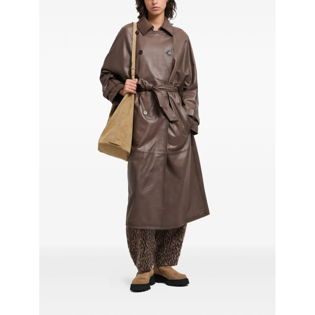 'Double-Breasted Belted' Trenchcoat für Damen