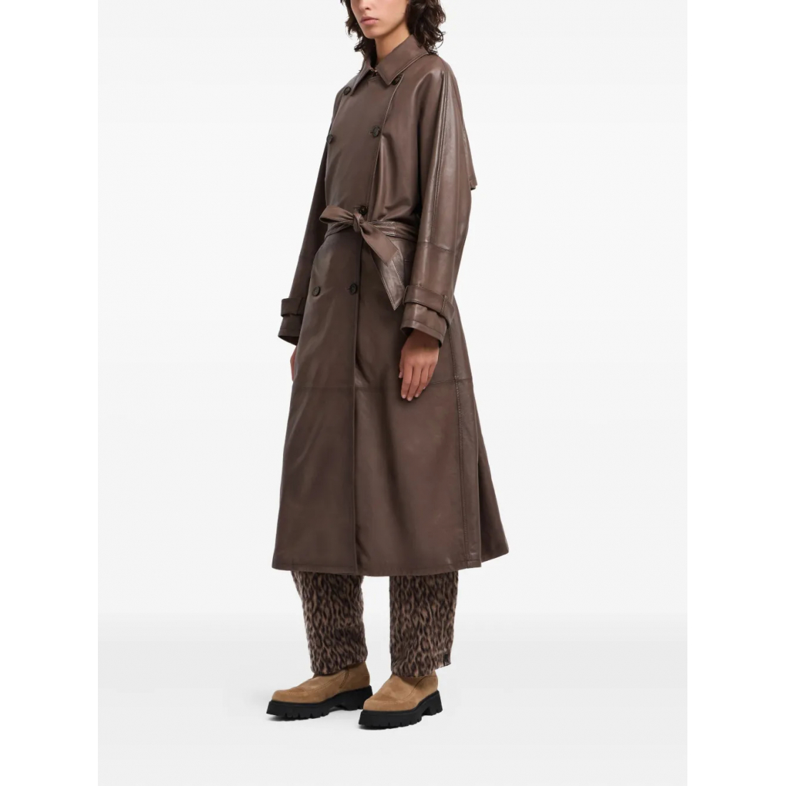 'Double-Breasted Belted' Trenchcoat für Damen