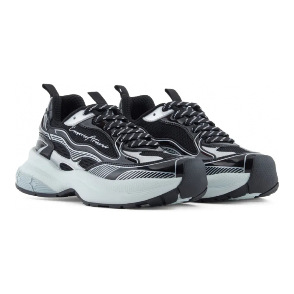 Women's 'Patent-Leather Striped' Sneakers