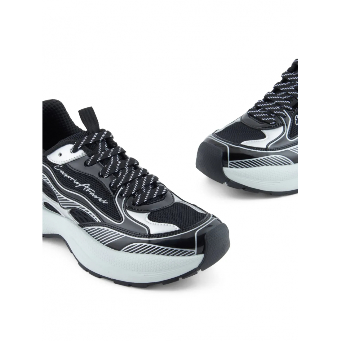 Women's 'Patent-Leather Striped' Sneakers