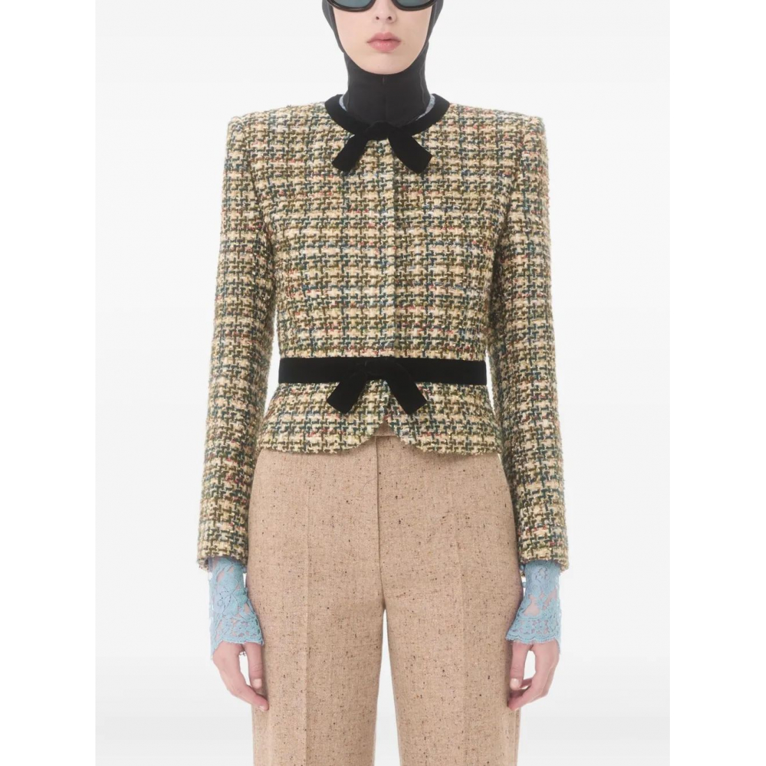 Women's 'Bow-Belt Tweed' Jacket