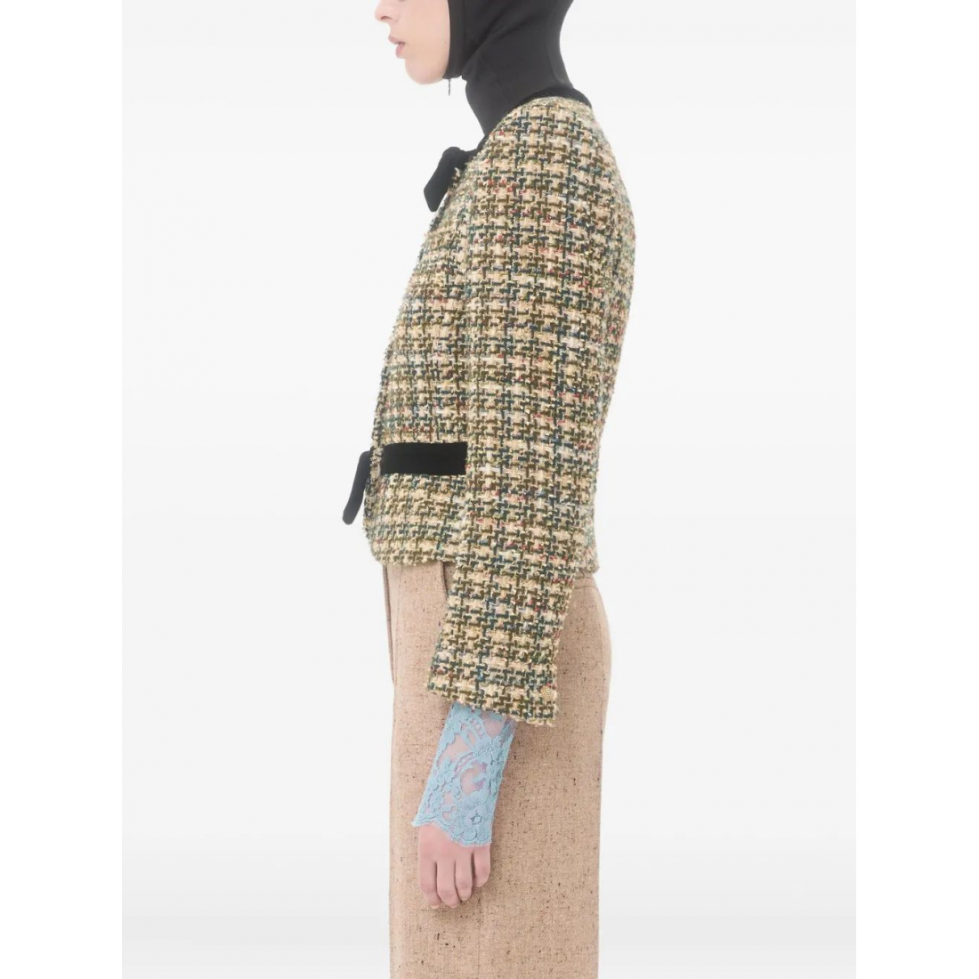 Women's 'Bow-Belt Tweed' Jacket