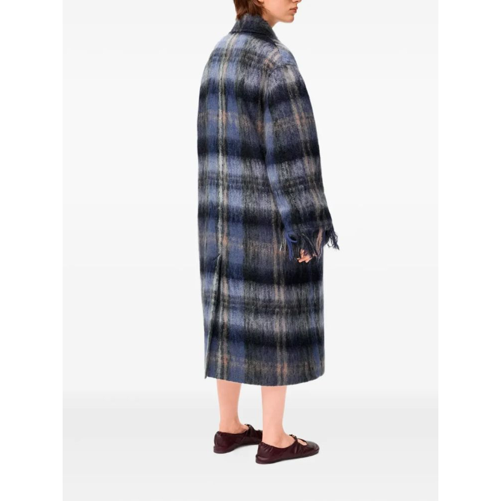 Manteau 'Plaid Fringed' pour Femmes