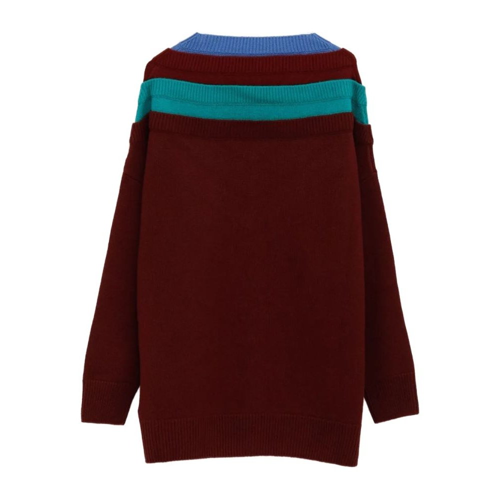 Pull 'V-Neck Striped' pour Femmes