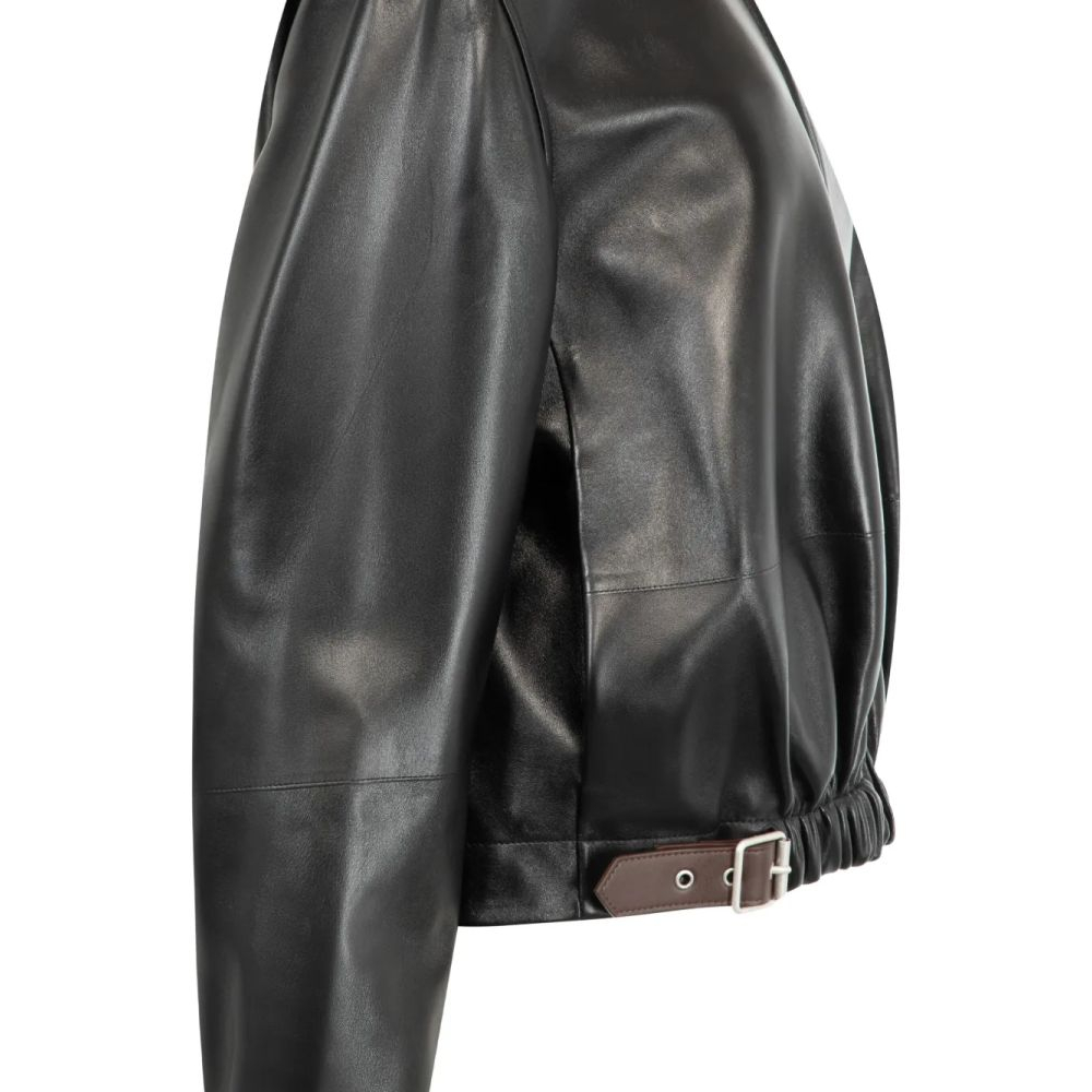 Veste en cuir 'Belted' pour Femmes