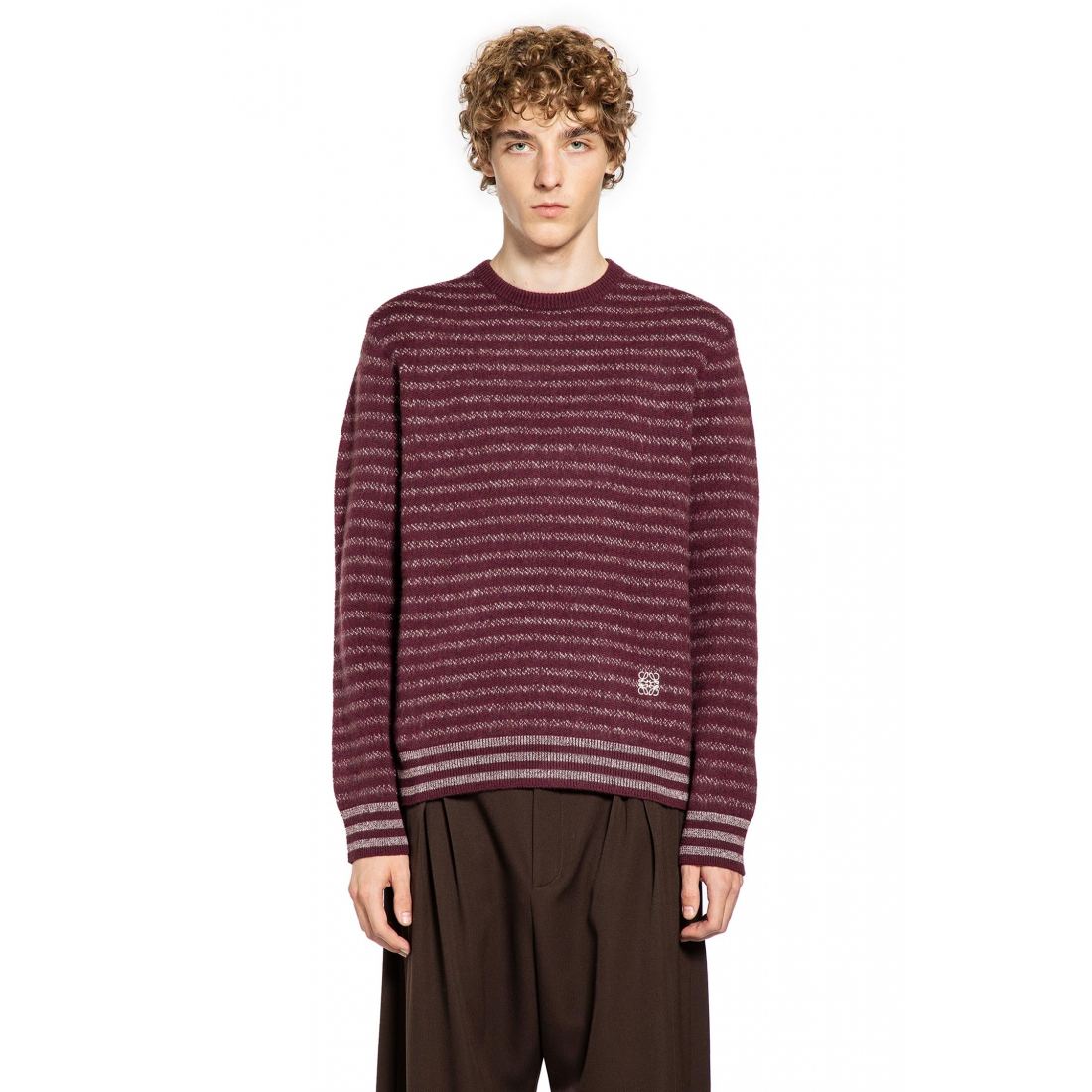 Men's 'Striped Logo-Embroidered' Sweater