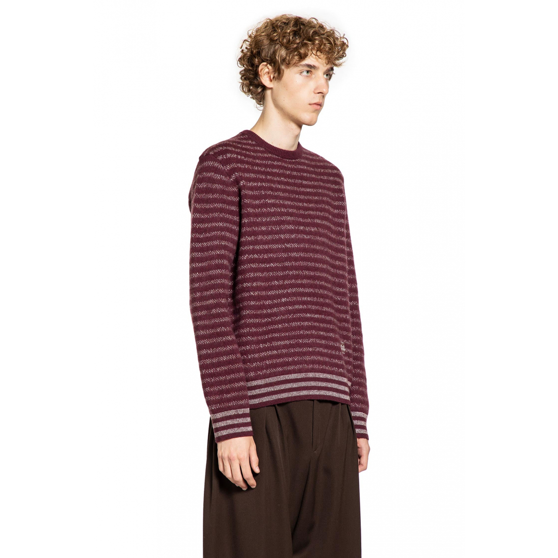 Men's 'Striped Logo-Embroidered' Sweater