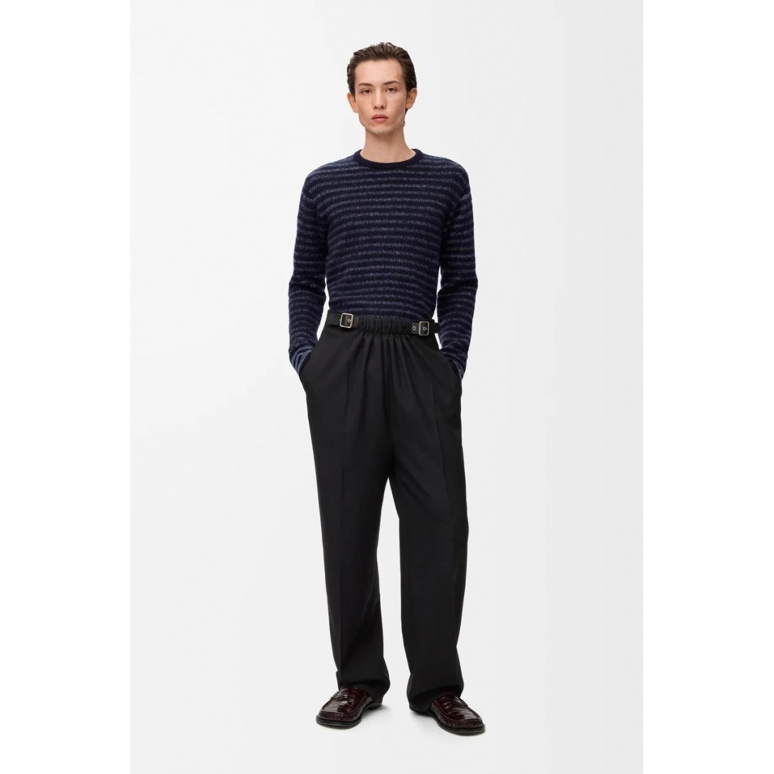 Pull 'Striped Logo-Embroidered' pour Hommes