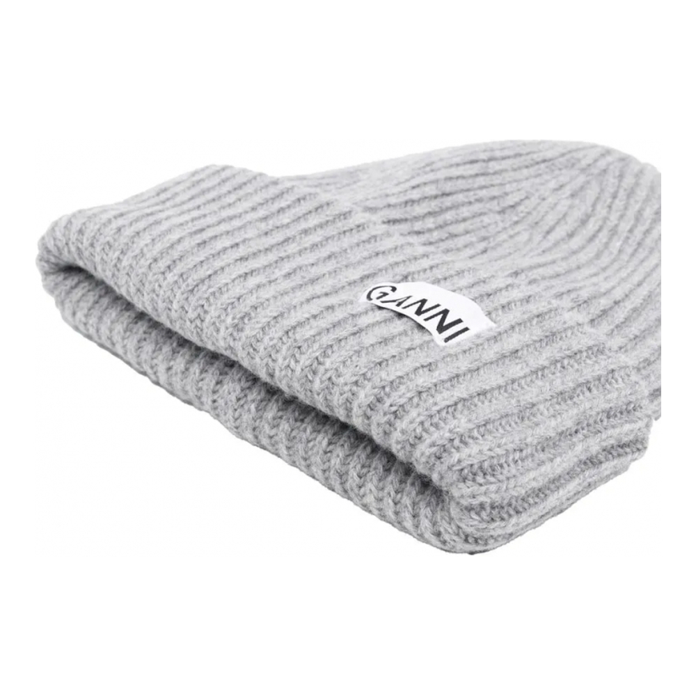 Bonnet 'Logo-Patch Ribbed' pour Femmes