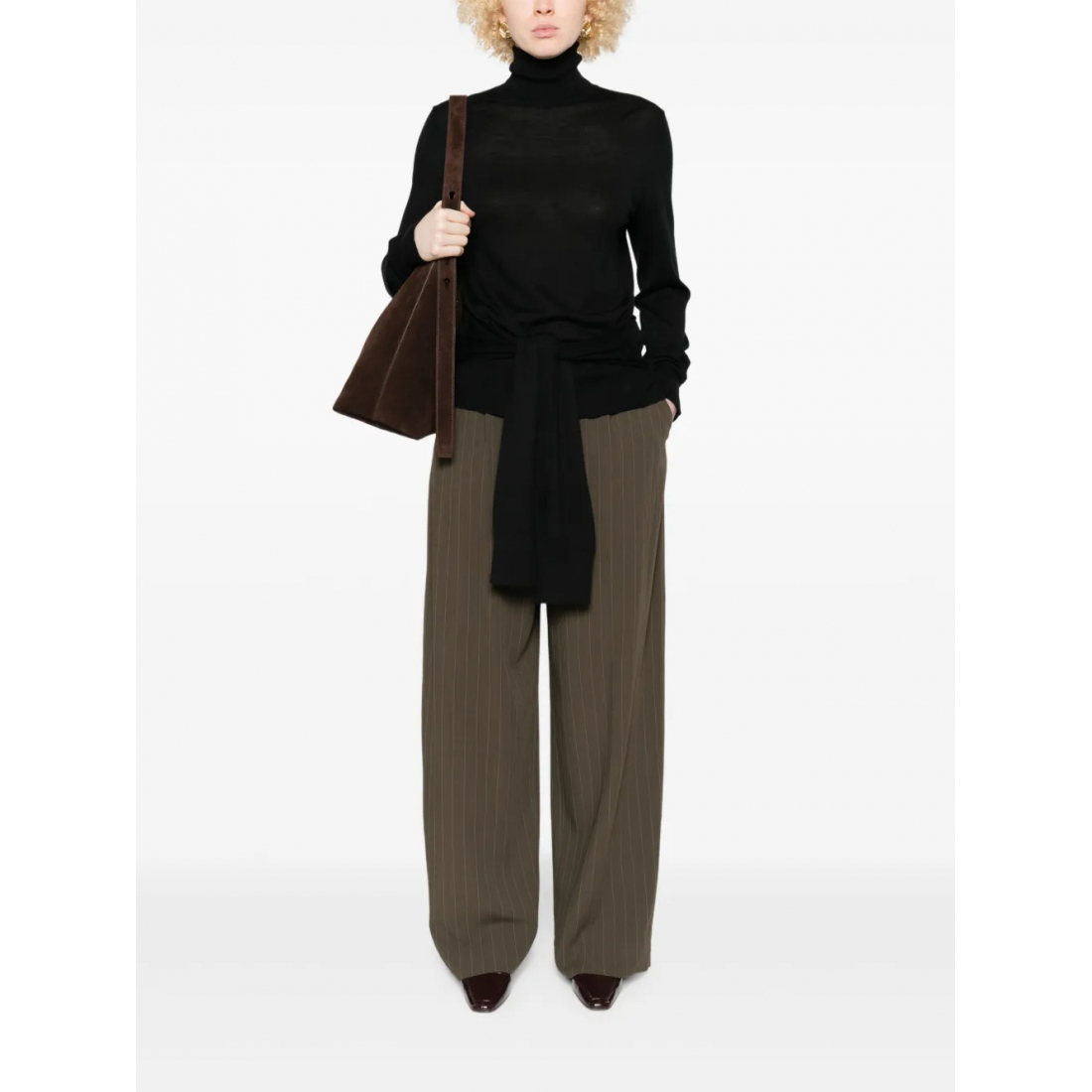 Robe mini 'Double-Sleeve Tie-Front' pour Femmes