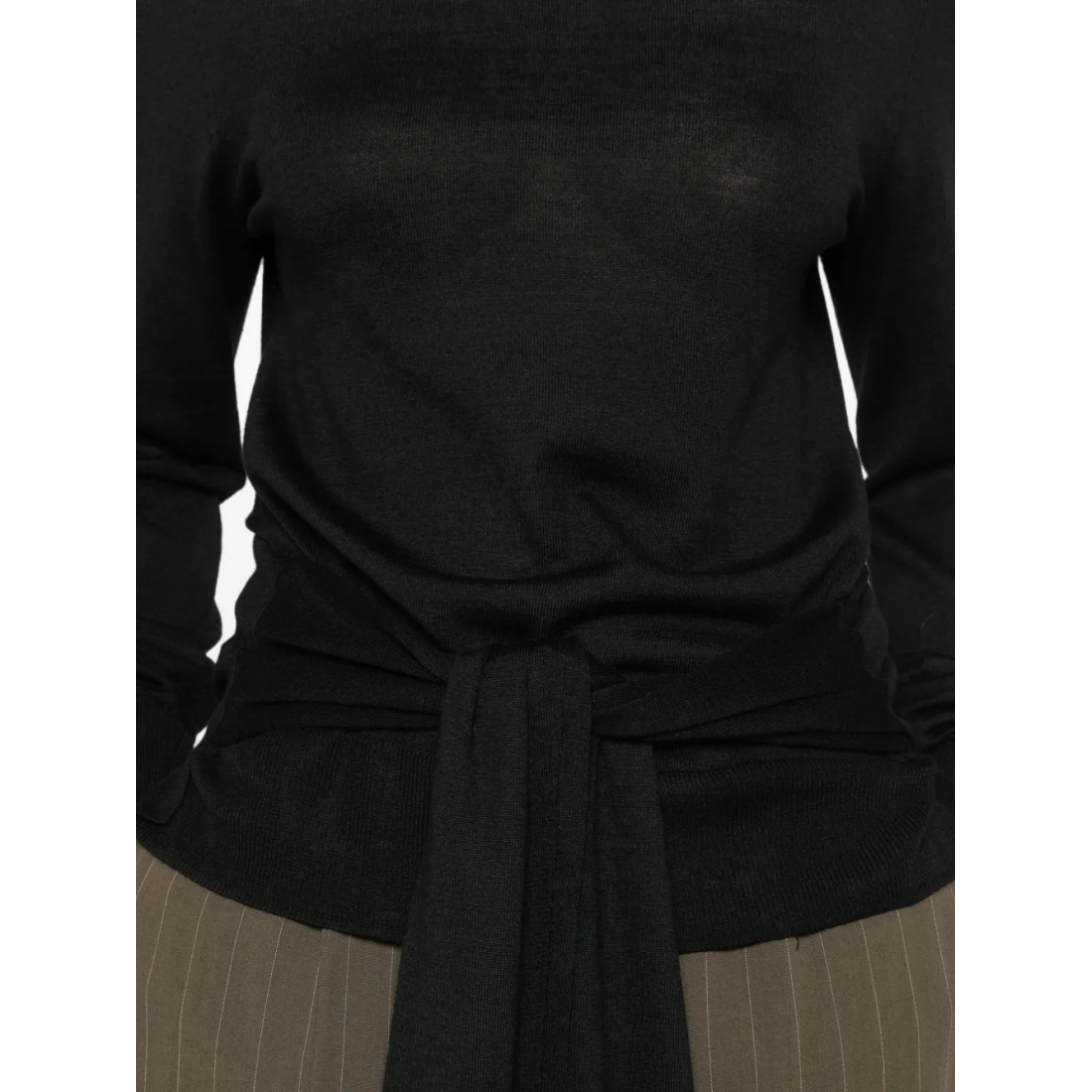 Robe mini 'Double-Sleeve Tie-Front' pour Femmes