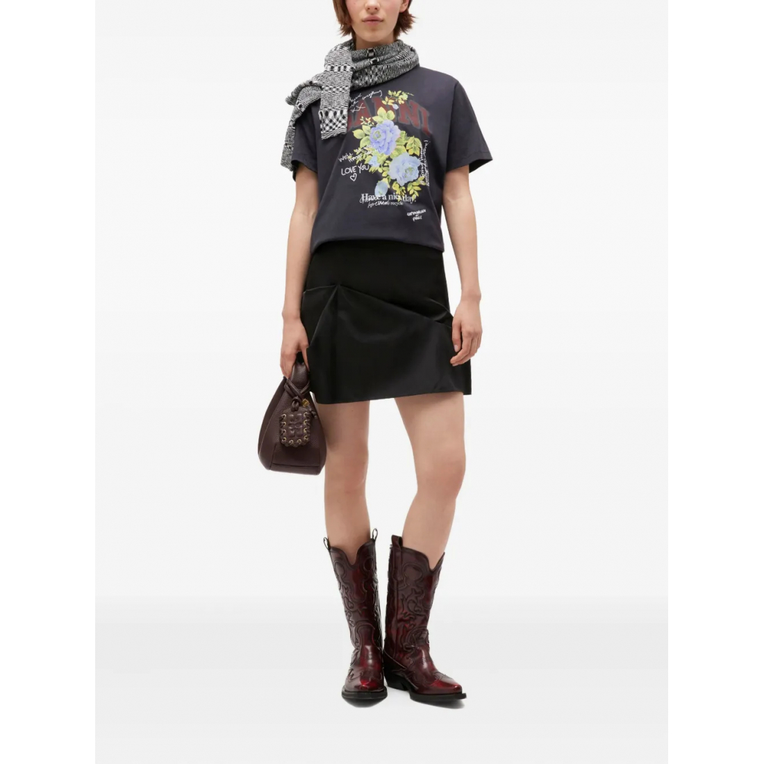 T-shirt 'Floral-Print Graphic' pour Femmes