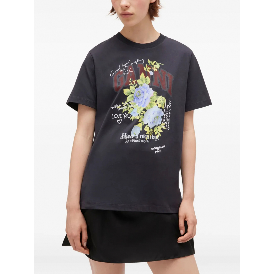 T-shirt 'Floral-Print Graphic' pour Femmes
