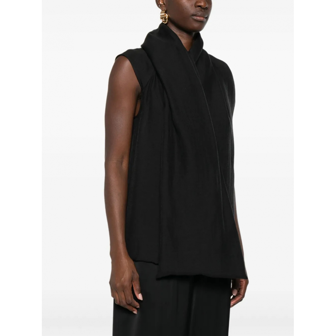 Blouse sans manches 'Attached-Scarf' pour Femmes