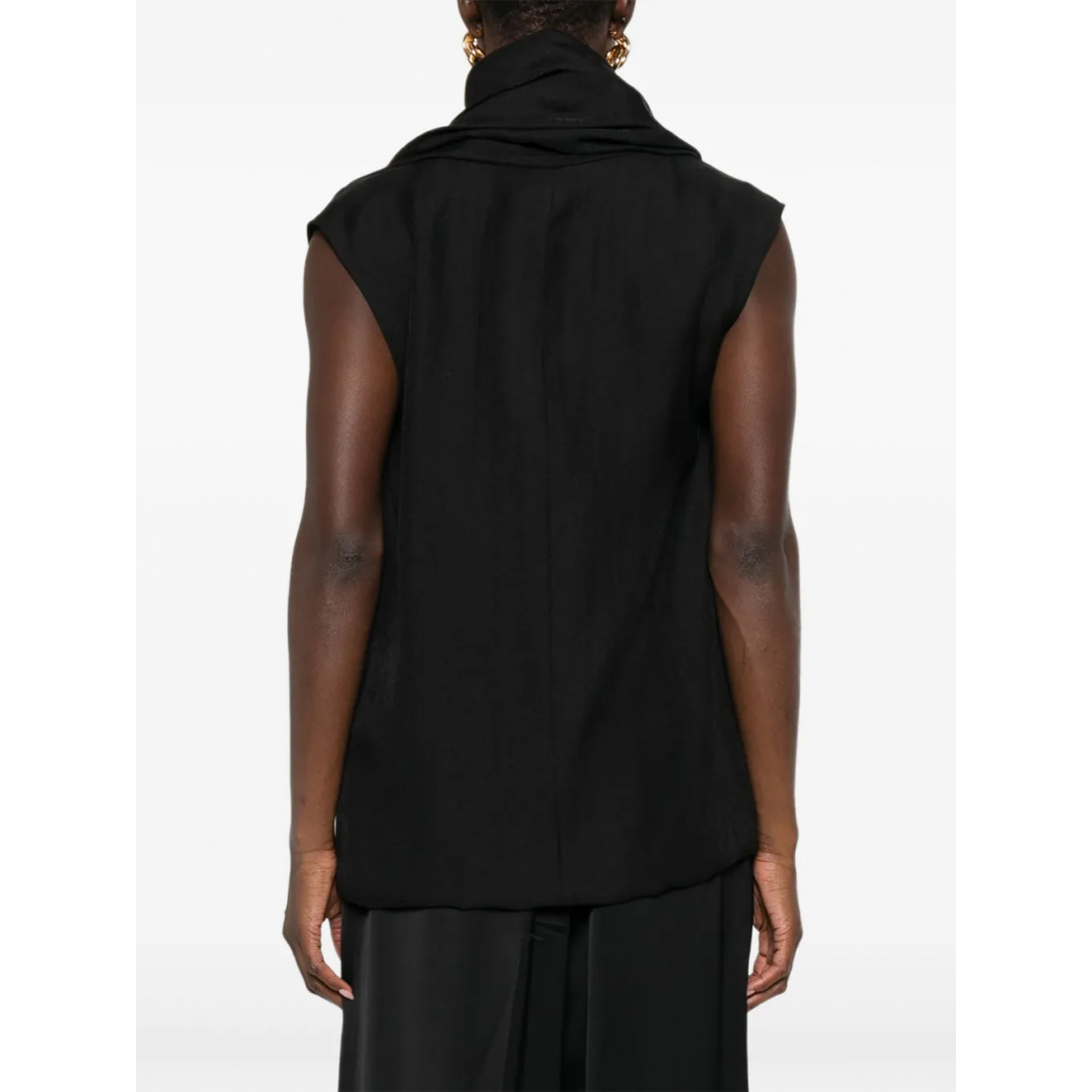 Blouse sans manches 'Attached-Scarf' pour Femmes