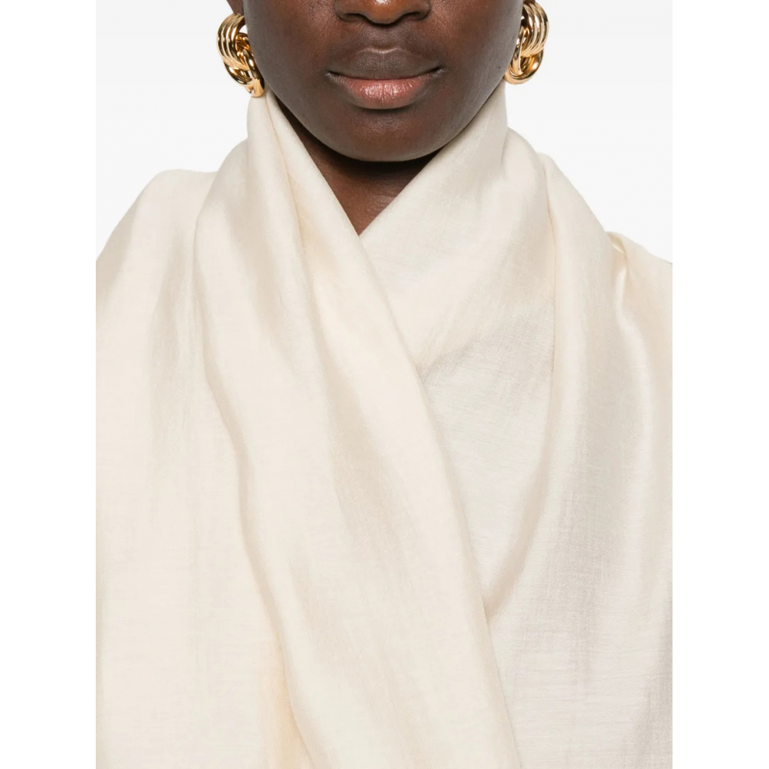 Women's 'Attached-Scarf' Sleeveless Blouse