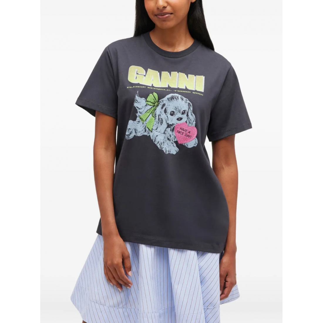 T-shirt 'Puppy Dog-Print Graphic' pour Femmes