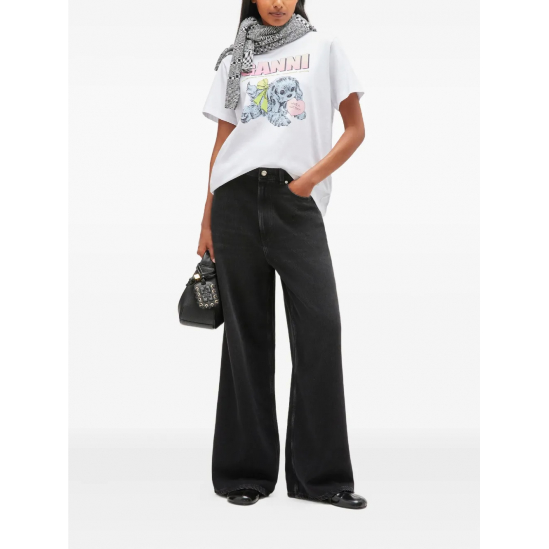 'Puppy Logo-Graphic' T-Shirt für Damen