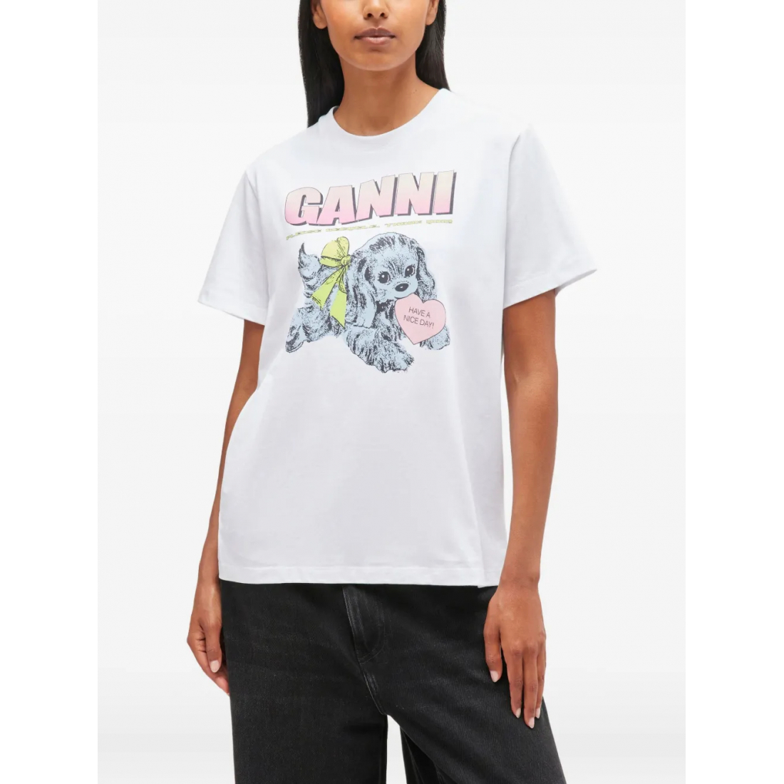 'Puppy Logo-Graphic' T-Shirt für Damen