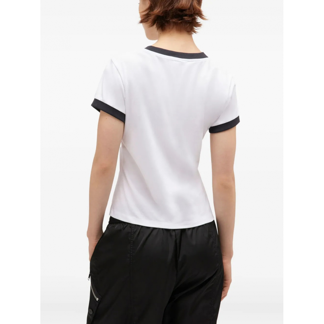 T-shirt 'Kitty-Print Ringer' pour Femmes