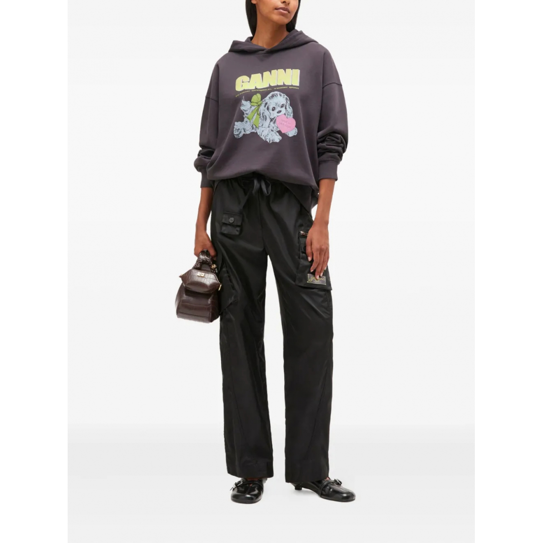 Sweatshirt 'Puppy-Print Hooded' pour Femmes