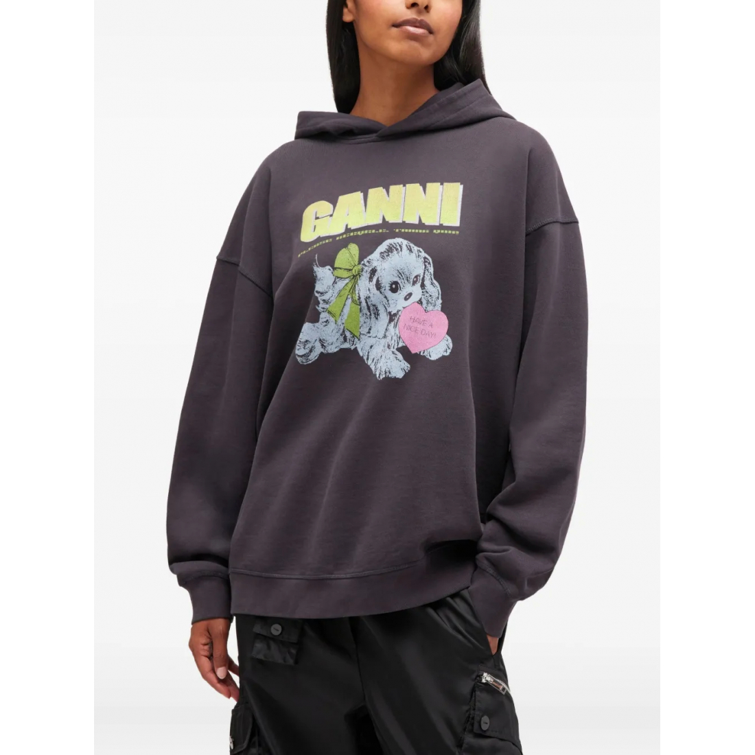 Sweatshirt 'Puppy-Print Hooded' pour Femmes