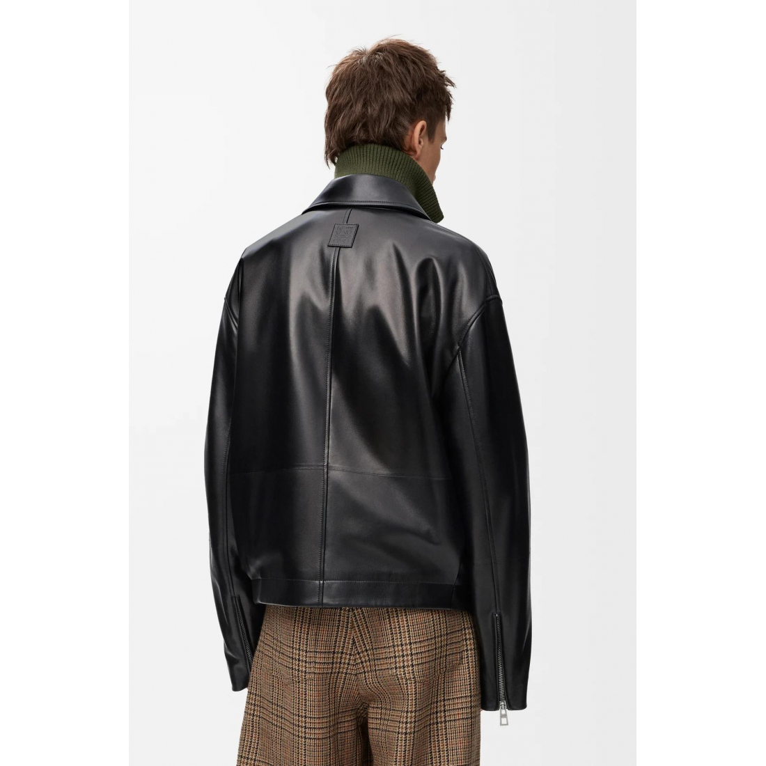 Veste en cuir 'Belted' pour Hommes
