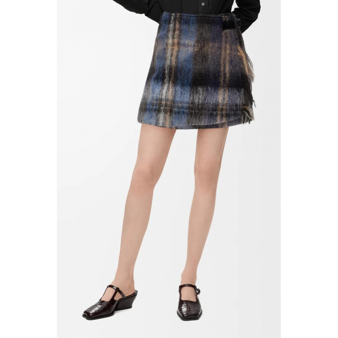 Women's 'Plaid Buckle-Detailing' Mini Skirt
