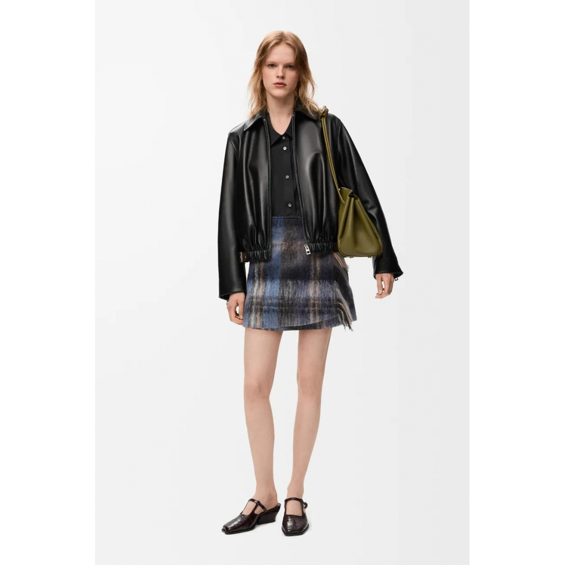 Women's 'Plaid Buckle-Detailing' Mini Skirt