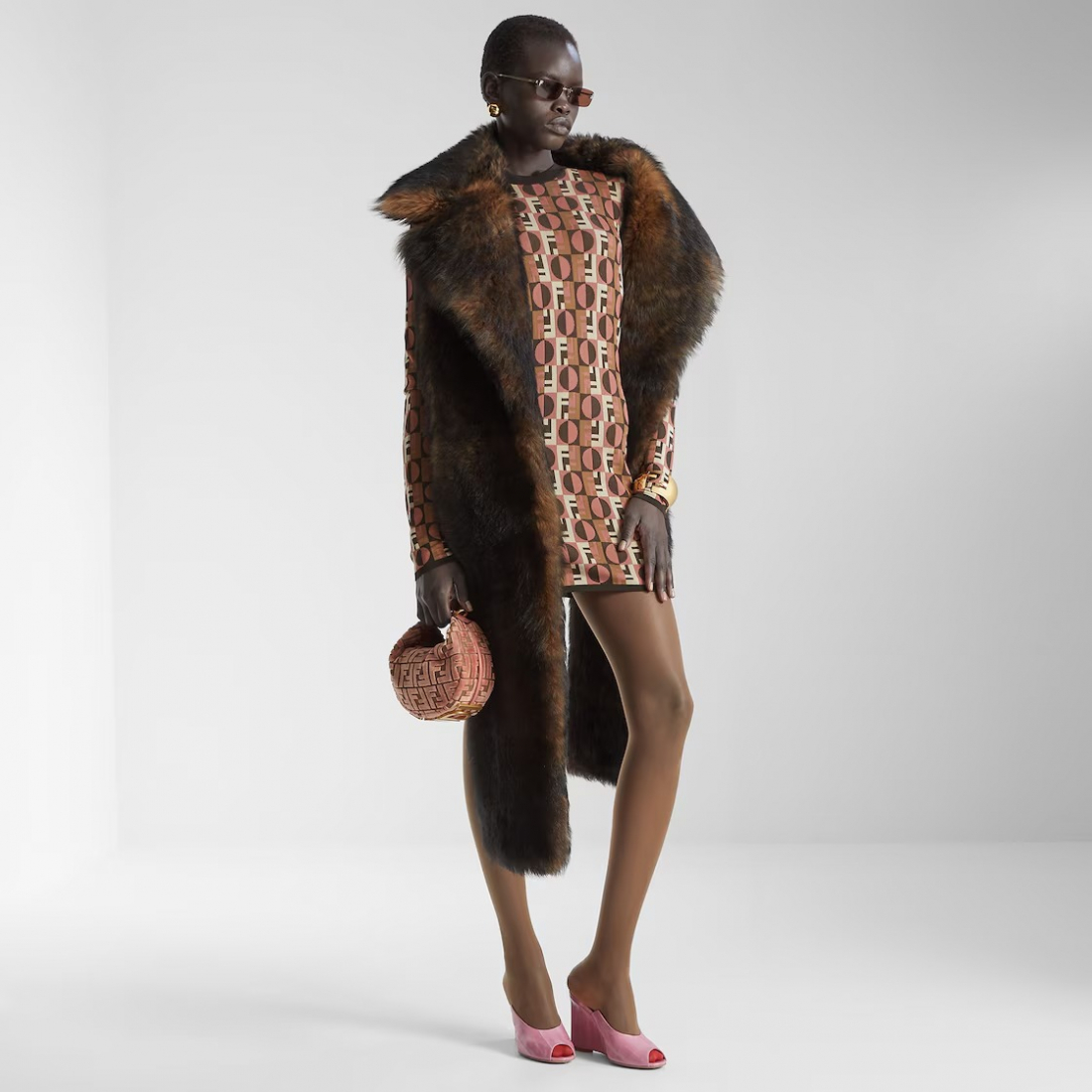 Robe à manches longues 'Optical Geometric Day' pour Femmes