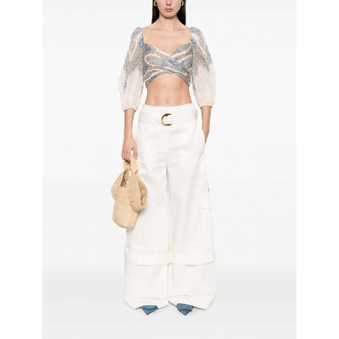 Crop Top 'Pleated' pour Femmes